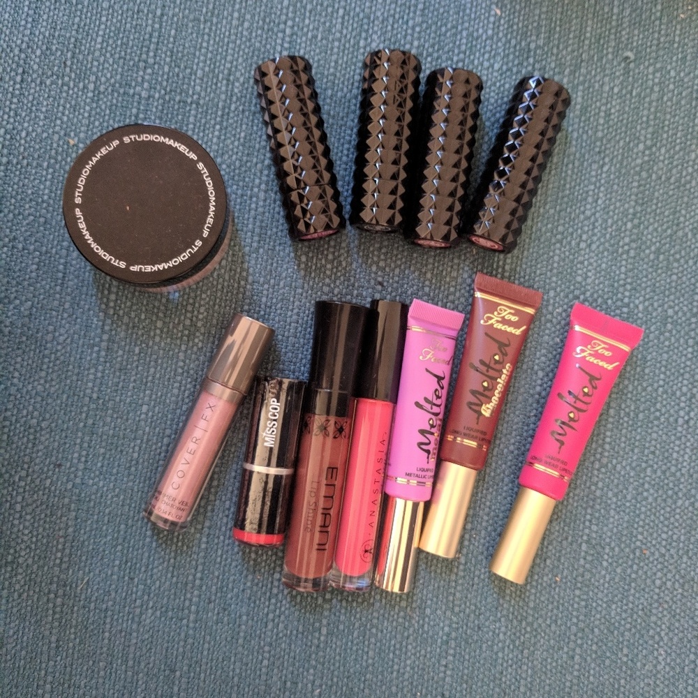 Too Faced, Kat Von D, Anastasia lipsticks